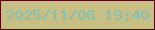 文字の大きさ：3、枠の色：500a0e、背景の色：c8bf85、文字の色：85beb3 無料ブログパーツのブログ時計