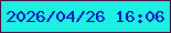 文字の大きさ：2、枠の色：500a42、背景の色：1defe3、文字の色：0f10ba 無料ブログパーツのブログ時計