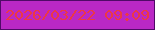 文字の大きさ：4、枠の色：500a67、背景の色：ba28c5、文字の色：ec3845 無料ブログパーツのブログ時計