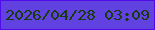 文字の大きさ：4、枠の色：500beb、背景の色：6141e0、文字の色：173b0c 無料ブログパーツのブログ時計