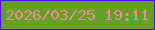 文字の大きさ：5、枠の色：500ee5、背景の色：679e28、文字の色：e89191 無料ブログパーツのブログ時計