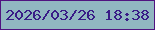 文字の大きさ：3、枠の色：501380、背景の色：91b7c1、文字の色：391c87 無料ブログパーツのブログ時計