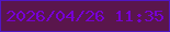文字の大きさ：2、枠の色：5016c4、背景の色：5a164c、文字の色：7700d5 無料ブログパーツのブログ時計