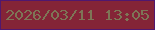 文字の大きさ：1、枠の色：50176f、背景の色：842437、文字の色：7e7556 無料ブログパーツのブログ時計