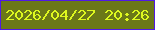 文字の大きさ：4、枠の色：5019e5、背景の色：6b7818、文字の色：def81f 無料ブログパーツのブログ時計