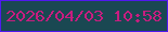 文字の大きさ：5、枠の色：5019ef、背景の色：1a4852、文字の色：c71d80 無料ブログパーツのブログ時計