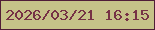 文字の大きさ：4、枠の色：501c37、背景の色：c6c288、文字の色：763245 無料ブログパーツのブログ時計