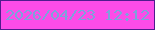 文字の大きさ：2、枠の色：501c8d、背景の色：fc4ce8、文字の色：7ea2db 無料ブログパーツのブログ時計