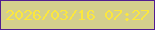 文字の大きさ：2、枠の色：501c91、背景の色：d4cf8d、文字の色：fbe73e 無料ブログパーツのブログ時計