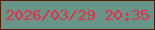 文字の大きさ：3、枠の色：501d03、背景の色：679688、文字の色：ee2845 無料ブログパーツのブログ時計