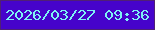 文字の大きさ：3、枠の色：502075、背景の色：4603cb、文字の色：7ef2f4 無料ブログパーツのブログ時計
