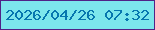 文字の大きさ：5、枠の色：502287、背景の色：7ce6ec、文字の色：0676af 無料ブログパーツのブログ時計
