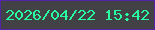 文字の大きさ：4、枠の色：5024a5、背景の色：414146、文字の色：2afca2 無料ブログパーツのブログ時計