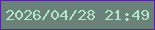 文字の大きさ：2、枠の色：502595、背景の色：6b827a、文字の色：b2e8c7 無料ブログパーツのブログ時計