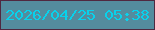 文字の大きさ：3、枠の色：502840、背景の色：548c9e、文字の色：08d2ec 無料ブログパーツのブログ時計