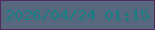 文字の大きさ：3、枠の色：502960、背景の色：57687e、文字の色：137f85 無料ブログパーツのブログ時計