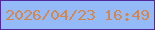 文字の大きさ：3、枠の色：50299e、背景の色：94bbf7、文字の色：d3874e 無料ブログパーツのブログ時計