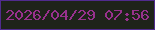 文字の大きさ：2、枠の色：502b8e、背景の色：1e231a、文字の色：98318d 無料ブログパーツのブログ時計