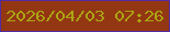 文字の大きさ：4、枠の色：502ba2、背景の色：933713、文字の色：aba412 無料ブログパーツのブログ時計