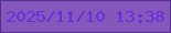 文字の大きさ：5、枠の色：50308f、背景の色：8657ba、文字の色：652edc 無料ブログパーツのブログ時計