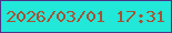 文字の大きさ：4、枠の色：503289、背景の色：21e8d8、文字の色：a75134 無料ブログパーツのブログ時計