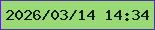 文字の大きさ：4、枠の色：503493、背景の色：99d976、文字の色：111c0d 無料ブログパーツのブログ時計