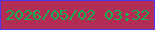 文字の大きさ：4、枠の色：5035f0、背景の色：b22d56、文字の色：0bb14d 無料ブログパーツのブログ時計