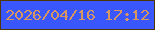 文字の大きさ：3、枠の色：503601、背景の色：3a56fd、文字の色：d89660 無料ブログパーツのブログ時計