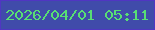 文字の大きさ：1、枠の色：5036c2、背景の色：404baa、文字の色：58de74 無料ブログパーツのブログ時計
