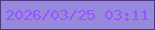 文字の大きさ：3、枠の色：503784、背景の色：978add、文字の色：9753ff 無料ブログパーツのブログ時計