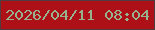 文字の大きさ：3、枠の色：503b41、背景の色：ae1017、文字の色：96b28e 無料ブログパーツのブログ時計