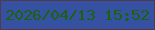 文字の大きさ：3、枠の色：503c47、背景の色：3651a1、文字の色：1c620a 無料ブログパーツのブログ時計