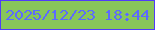文字の大きさ：1、枠の色：503cf9、背景の色：88c65a、文字の色：5c6aff 無料ブログパーツのブログ時計