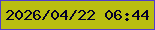 文字の大きさ：2、枠の色：503dcb、背景の色：b9be10、文字の色：030029 無料ブログパーツのブログ時計