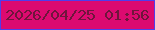 文字の大きさ：5、枠の色：503deb、背景の色：dc0a70、文字の色：6f153c 無料ブログパーツのブログ時計