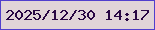 文字の大きさ：3、枠の色：503fcd、背景の色：e0d4d8、文字の色：280743 無料ブログパーツのブログ時計
