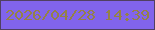 文字の大きさ：3、枠の色：504062、背景の色：8164ec、文字の色：948147 無料ブログパーツのブログ時計