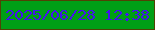 文字の大きさ：4、枠の色：504204、背景の色：009f16、文字の色：4511f0 無料ブログパーツのブログ時計