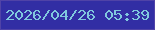 文字の大きさ：3、枠の色：5043a7、背景の色：322ea4、文字の色：80c8de 無料ブログパーツのブログ時計