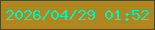 文字の大きさ：2、枠の色：504919、背景の色：af871e、文字の色：07f0c0 無料ブログパーツのブログ時計