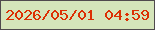 文字の大きさ：5、枠の色：504a4d、背景の色：d5e5ba、文字の色：dc2f03 無料ブログパーツのブログ時計