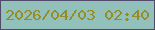 文字の大きさ：4、枠の色：504b69、背景の色：92c1bc、文字の色：978b24 無料ブログパーツのブログ時計