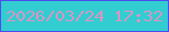 文字の大きさ：5、枠の色：504bf0、背景の色：31cdd1、文字の色：da95c3 無料ブログパーツのブログ時計