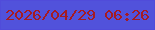 文字の大きさ：5、枠の色：504cda、背景の色：5152db、文字の色：a51b22 無料ブログパーツのブログ時計