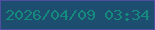 文字の大きさ：1、枠の色：504ea3、背景の色：1d4e6f、文字の色：168a7d 無料ブログパーツのブログ時計
