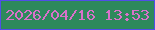 文字の大きさ：1、枠の色：504ee8、背景の色：2d895c、文字の色：da71cb 無料ブログパーツのブログ時計