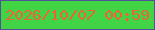 文字の大きさ：5、枠の色：505399、背景の色：41d444、文字の色：f0613a 無料ブログパーツのブログ時計