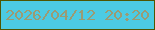 文字の大きさ：4、枠の色：505501、背景の色：4ccbe3、文字の色：9b9b73 無料ブログパーツのブログ時計