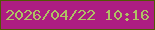 文字の大きさ：2、枠の色：505804、背景の色：ad1d82、文字の色：aec264 無料ブログパーツのブログ時計