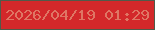 文字の大きさ：2、枠の色：505a4a、背景の色：d3282a、文字の色：df7664 無料ブログパーツのブログ時計